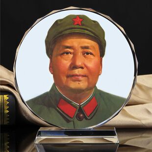 十大元帅画像水晶玻璃摆件工艺品珍藏纪念朱德彭德怀陈毅等周边