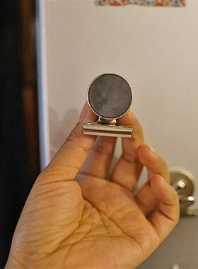 朴房 霜山工业风免打孔冰箱贴磁性夹照片夹金属标夹磁贴便签夹