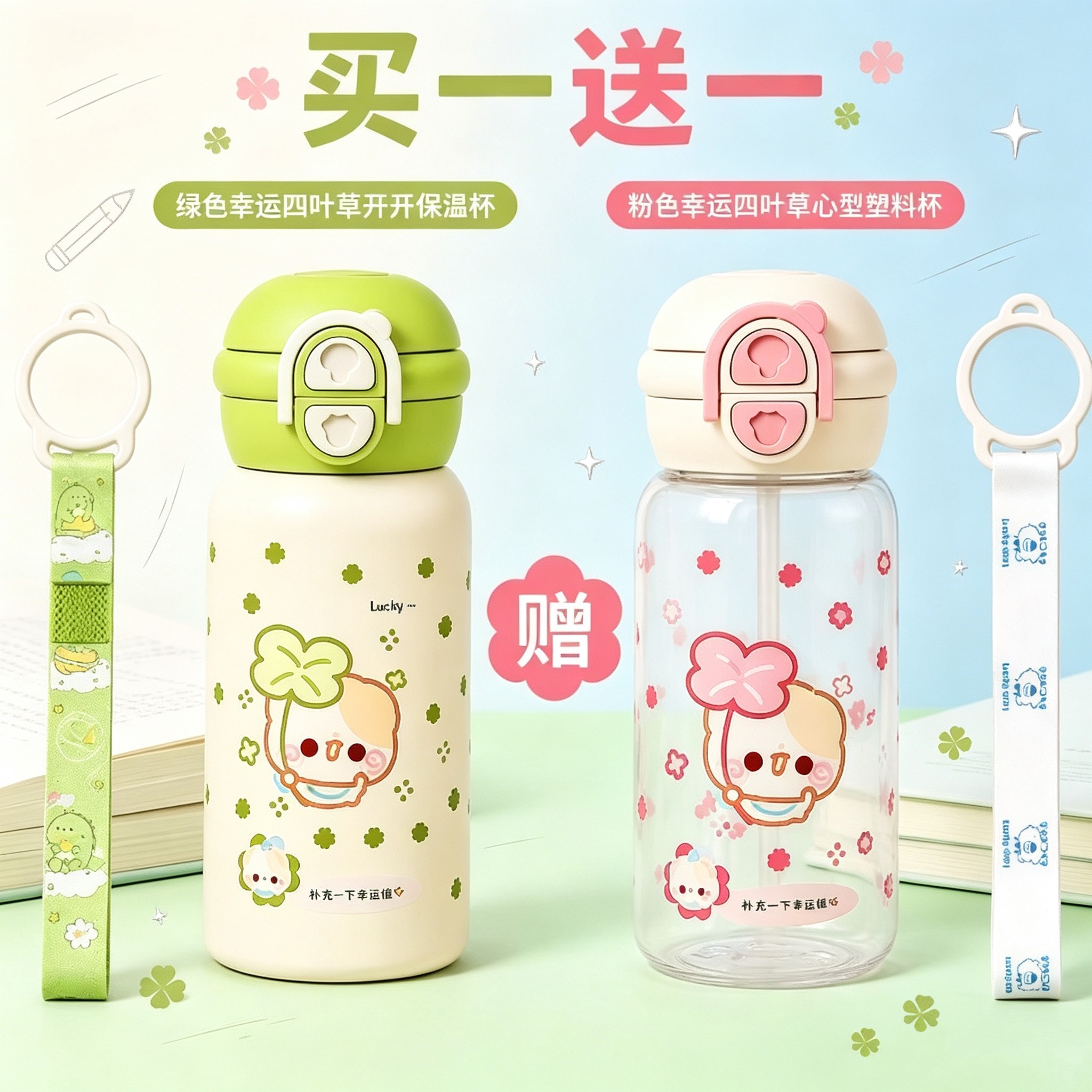 【买一送一】高颜值学生保温杯