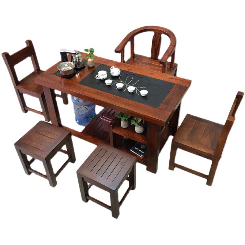阳台茶桌椅组合迷你茶桌家用小茶台实木茶桌办公室茶桌小型泡茶桌