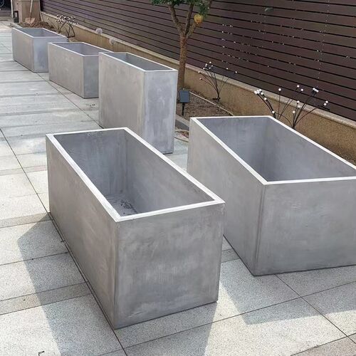 户外大号长方形镁泥花盆水泥花槽落地花箱北欧绿植种植箱花坛隔断