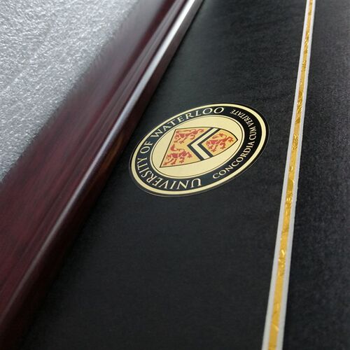 滑铁卢大学University of Waterloo UW毕业相框CA装裱框定制