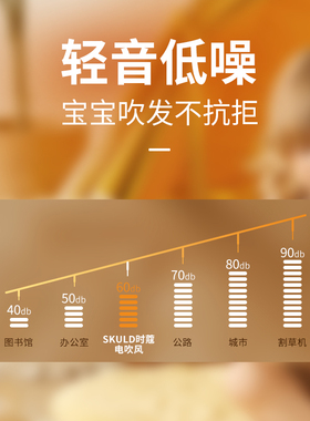 SKULD时蔻婴儿吹风机吹屁屁无线宝宝专用儿童吹头发屁股电动风筒