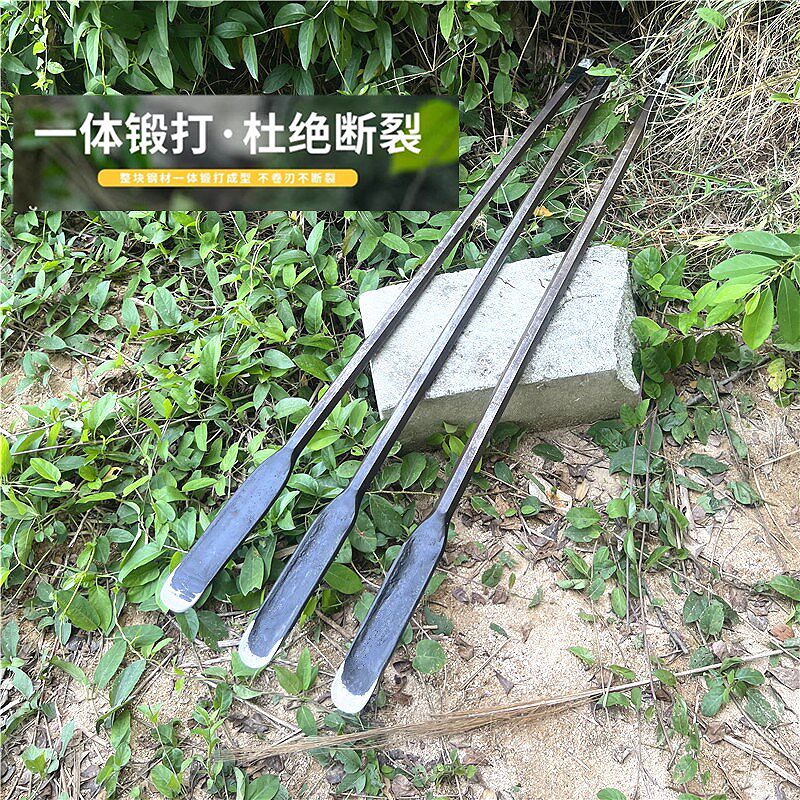 六顺加厚一体锻打弹簧钢铲铁镐挖洞铲园林工具方头铁锹除雪可定制