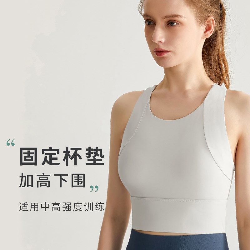 普拉提训练服上衣瑜伽运动背心内衣女防震防下垂大胸显小文胸薄款