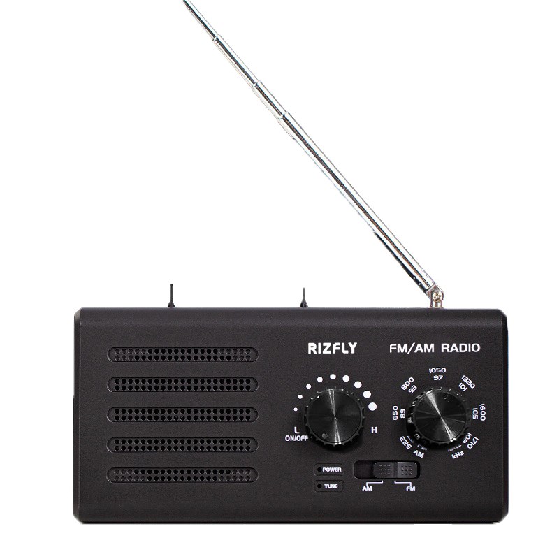 米跃W906 手提指针式FM/AM两波段收音机插电/5号干电池老人收音机