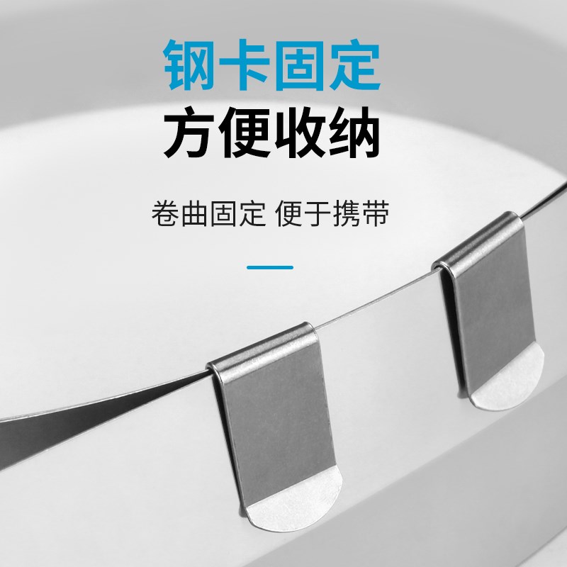 PVC塑胶地板裁剪尺地胶裁切靠尺地板革钢卷尺不锈钢直尺2米软钢尺