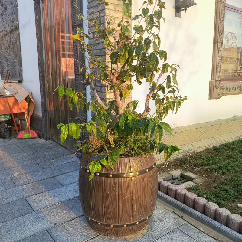 彷木桶花盆模具园林景观盆景庭院建筑磨具塑钢水泥彷木花箱模型