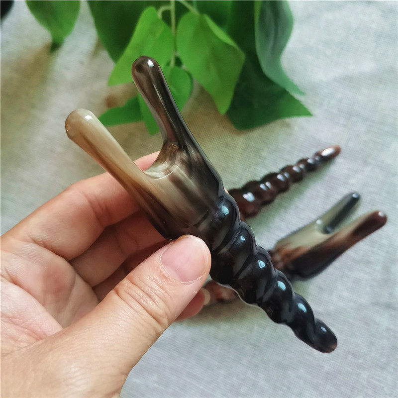 天然牛角鼻子按摩器眼睛颈椎海参二脚正品高原白牦牛点穴拨筋棒纯