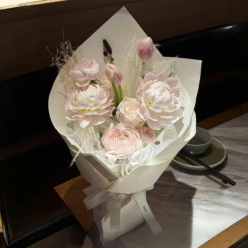 永生花温柔玫瑰花束小众风送女友闺蜜仿真香皂花61圣诞节生日礼物