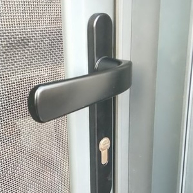 塑钢门断桥门锁面板门锁执手把手85型断桥铝锁拉手单点平开门执手