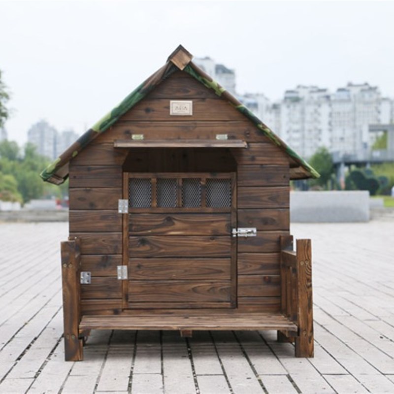 狗围栏宠物屋户外用防雨实木狗屋泰迪中小型犬狗屋大型防水狗屋