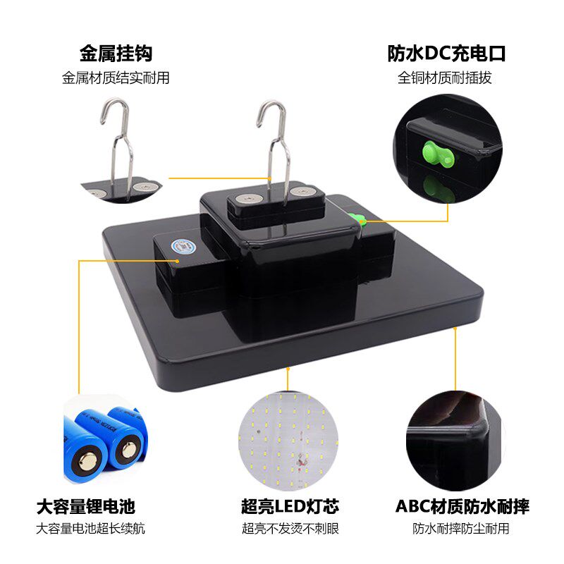 充电灯泡夜市摆摊照明灯led地摊灯带磁吸户外露营超长续航无线灯