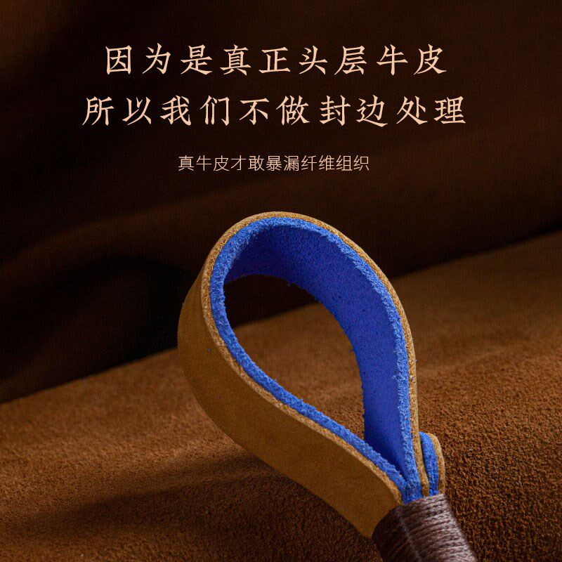 头层牛皮钥匙绳纯手工真皮钥匙扣防丢手编织钥匙链复古软牛皮高档