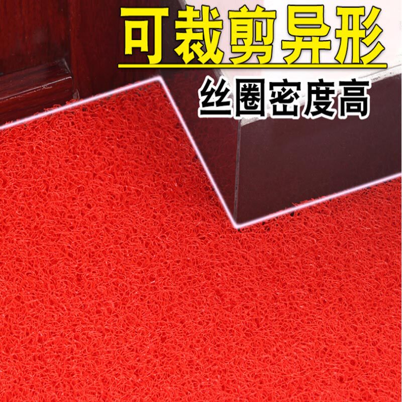可裁剪丝圈地毯地垫进门门口入户门厅客厅门垫加厚防滑pvc脚垫子