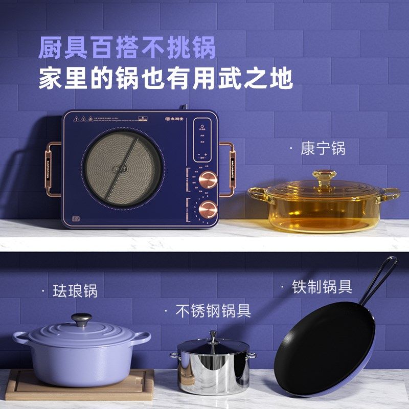 尚朋堂电陶炉家用2024新款新型高端煮茶炉火锅智能定时防水不挑锅