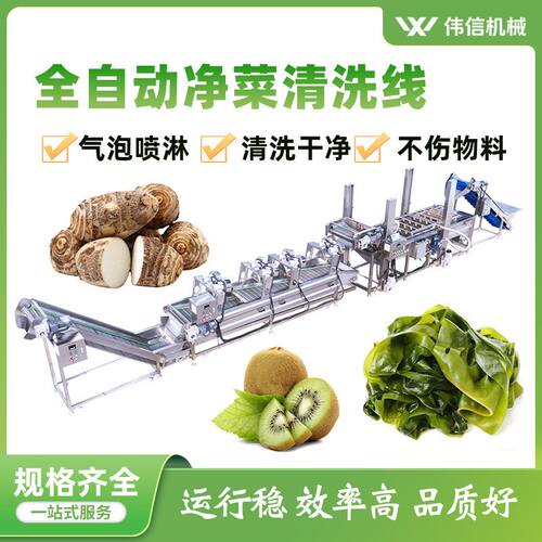 净菜加工成套设备高压清洗机 根茎叶菜类鲜切菜清洗流水线