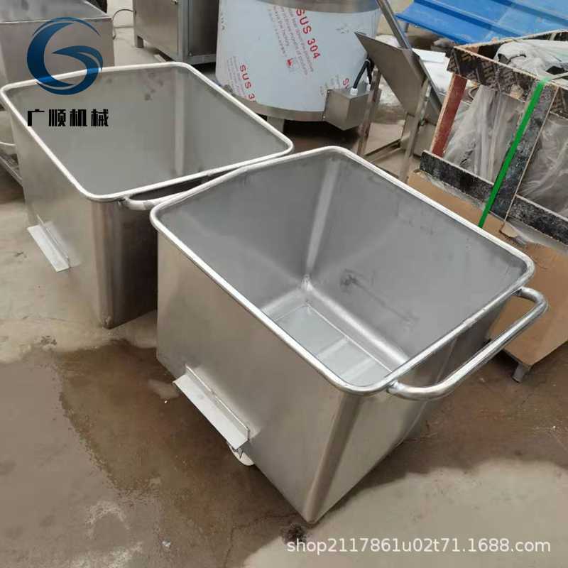 不锈钢肉料腌制周转料斗车 腌制猪肉周转小料车 腌制排骨小料车