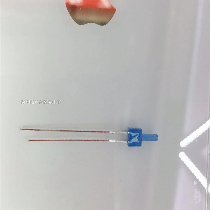 发光二极管 led直插灯珠 2mm高平头带色红发红蓝发蓝绿发绿长脚