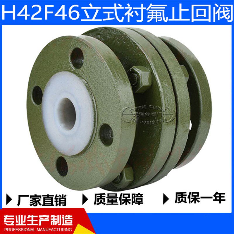 包邮衬四氟立式止回阀H42F46耐腐蚀单向阀逆止阀防回流DN40  50