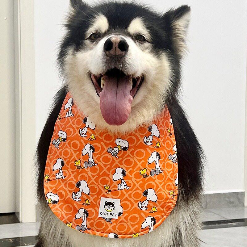 狗狗口水巾中大型犬萨摩耶阿拉斯加防口水脖拉布拉多保护胸毛围兜