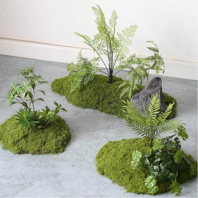 仿真苔藓室内软装微景观套装组合橱窗过道假青苔绿植造景布置装饰
