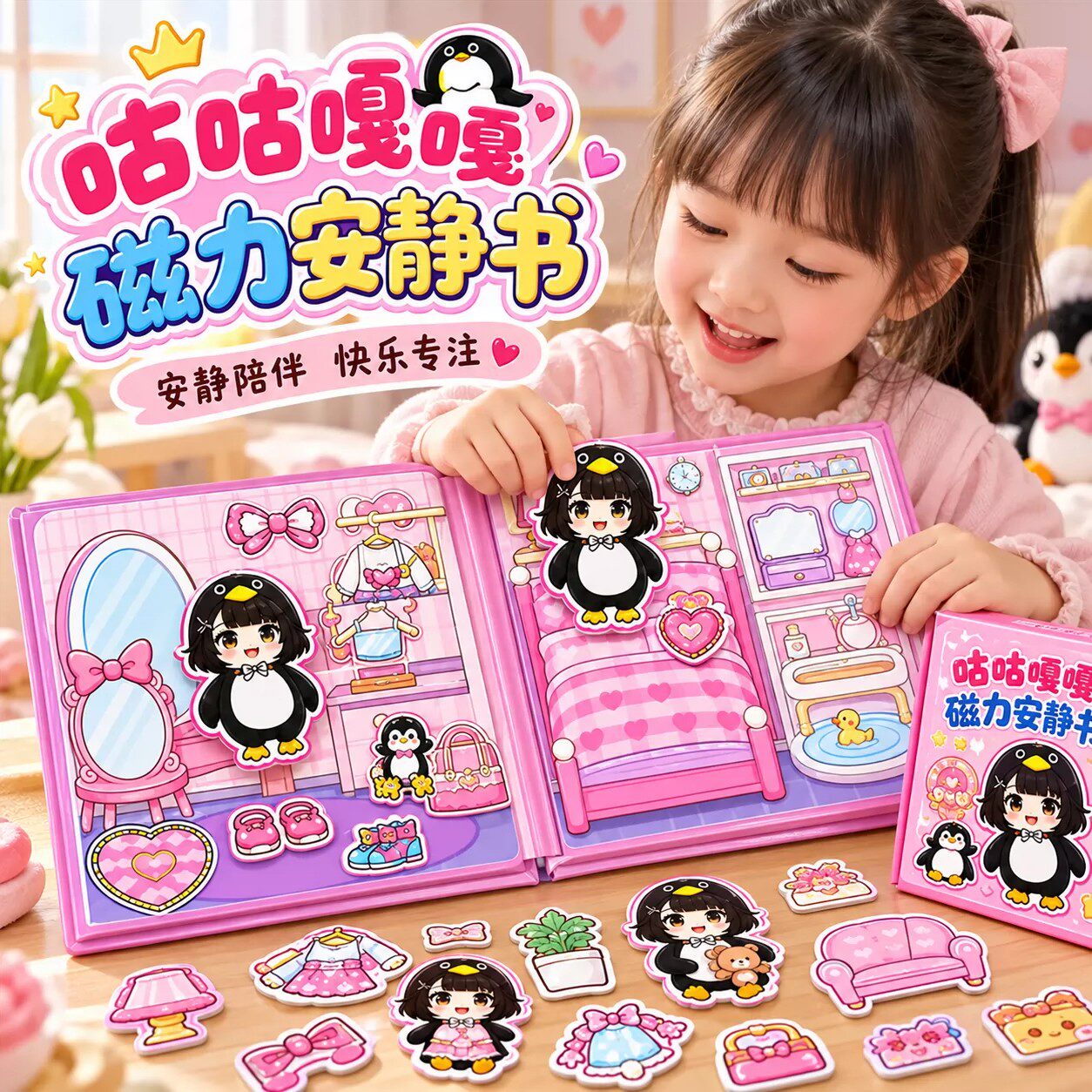 咕咕嘎嘎磁力安静书2026新款女孩图片