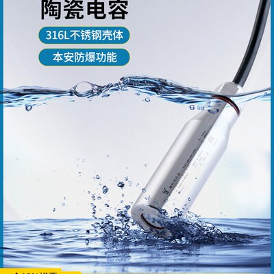 CYW501A陶瓷投入式液位变送器 RS485高精度防爆316L不锈钢传感器