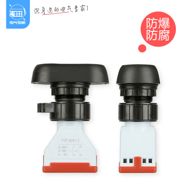 BA8097防爆防腐双键控制按钮 双联按钮开关银点铜点开孔30MM红绿