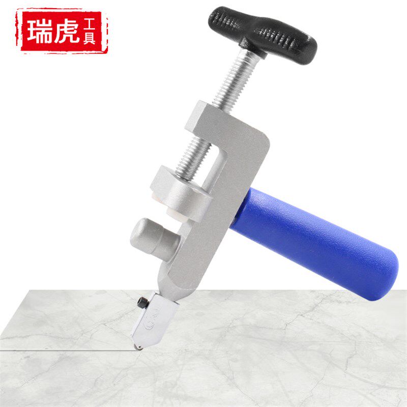 一体式玻璃瓷砖开界器 多功能二合一金刚石滚轮玻璃刀 铝合金刀架