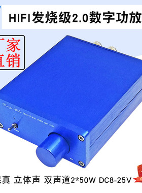 HIFI发烧级数字功放机2.0立体声双声道2*50W TPA3116无损车载功放