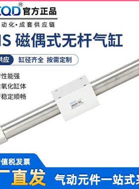 亚德客型气动磁偶式无杆气RMS-10/16/20/25/32/40-100/200/300SLB