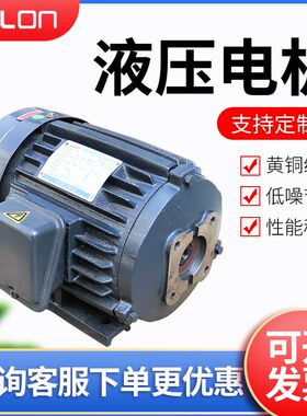 油泵电机380v三相1.5KW7.5KW液压马达机组AC220v小型内轴花键油压