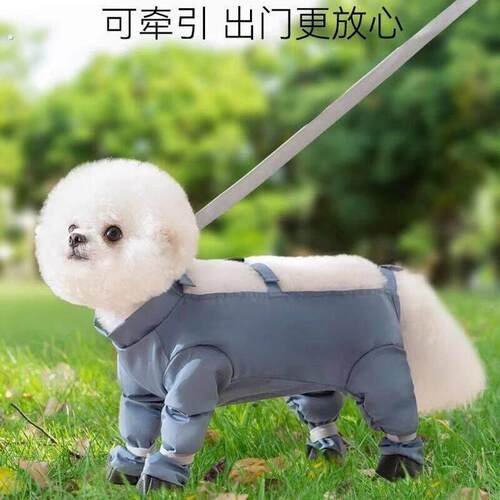 狗狗防脏罩衣中小型犬外出四脚连脚防尘裤防脏尘宠物衣服四季通用