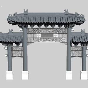 村口牌坊牌楼大门定制仿古门楼新中式门头豪华仿村口牌坊农村