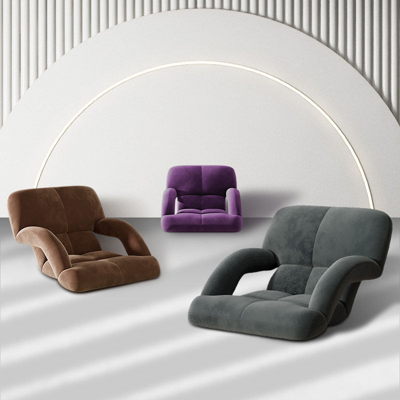 懒人坐垫地上靠垫一体飘窗折叠椅垫子床上日式小沙发榻榻米带靠背