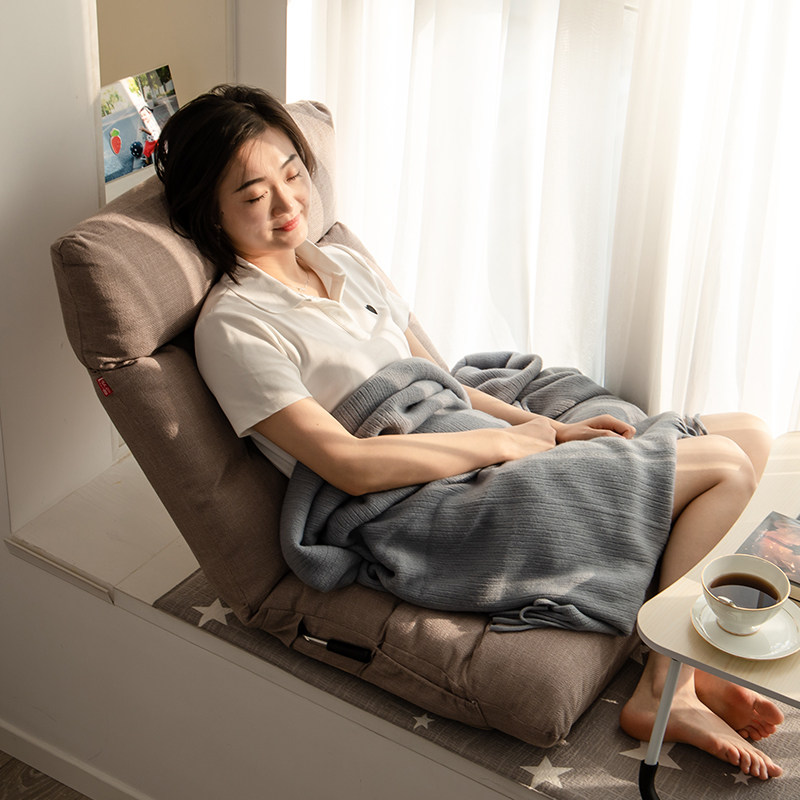 懒人沙发榻榻米单人可折叠床上电脑椅地坐式靠背椅宿舍飘窗休闲椅