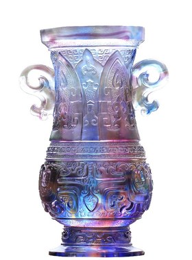 琉璃富贵平安花瓶摆件居家客厅酒柜办公摆放装饰商务开业乔迁送礼