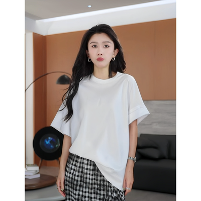 宽松显瘦简约短袖T恤女