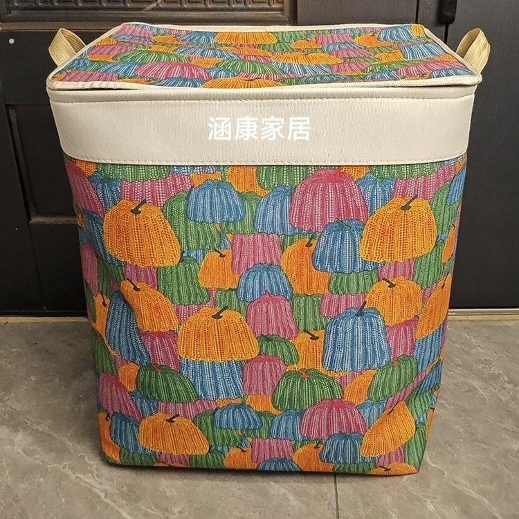 加厚120升帆布收纳袋大容量可摺叠衣服拉链被子整理箱防潮防尘