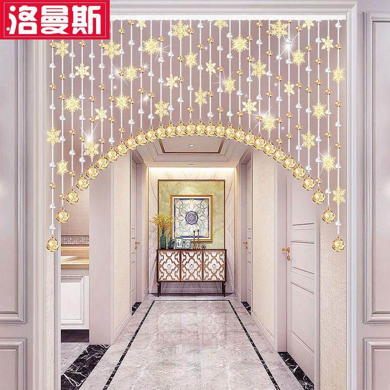 珠帘门帘高级感隔断帘美容店客厅房门宿舍挂帘轻奢风高颜值免打孔