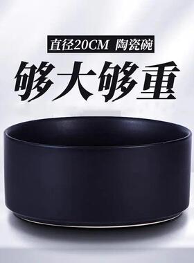 猫碗陶瓷狗碗黑色水碗黑碗猫咪狗盆狗狗碗食盆宠物喝水猫盆猫食盆