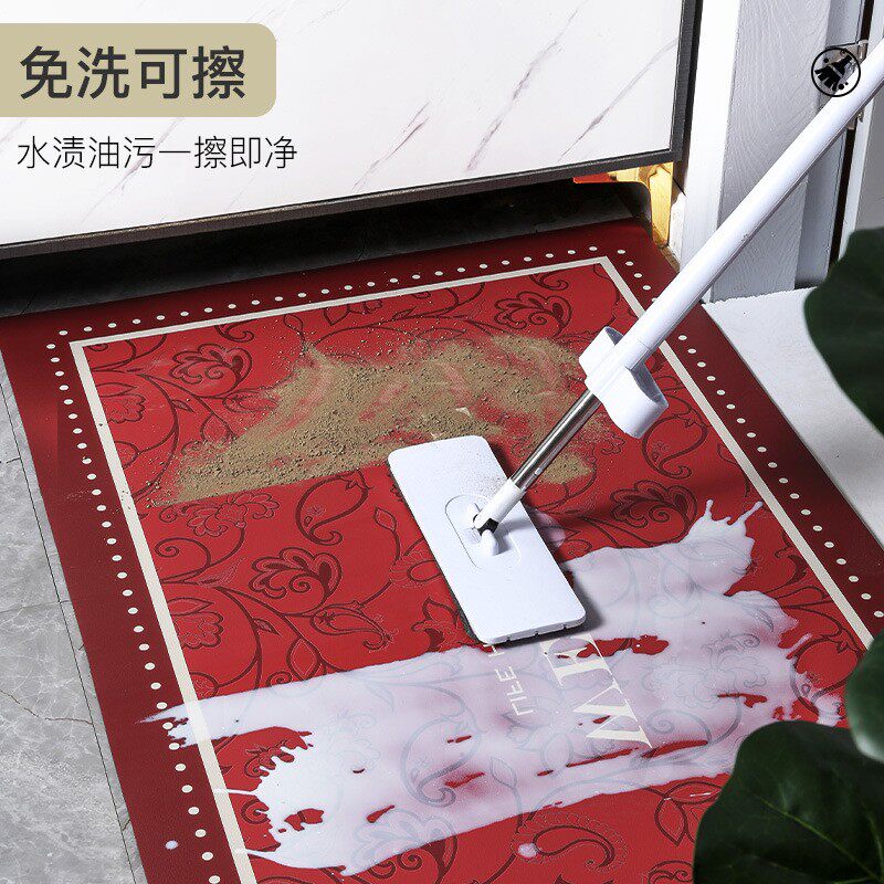 轻奢入户门地垫pvc纯色地毯可擦洗脚垫防水防滑门垫大门口踩脚垫