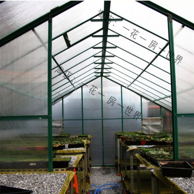 铝合金花房温室大棚家用温室花房阳光花棚楼顶阳光棚pc板植物暖棚