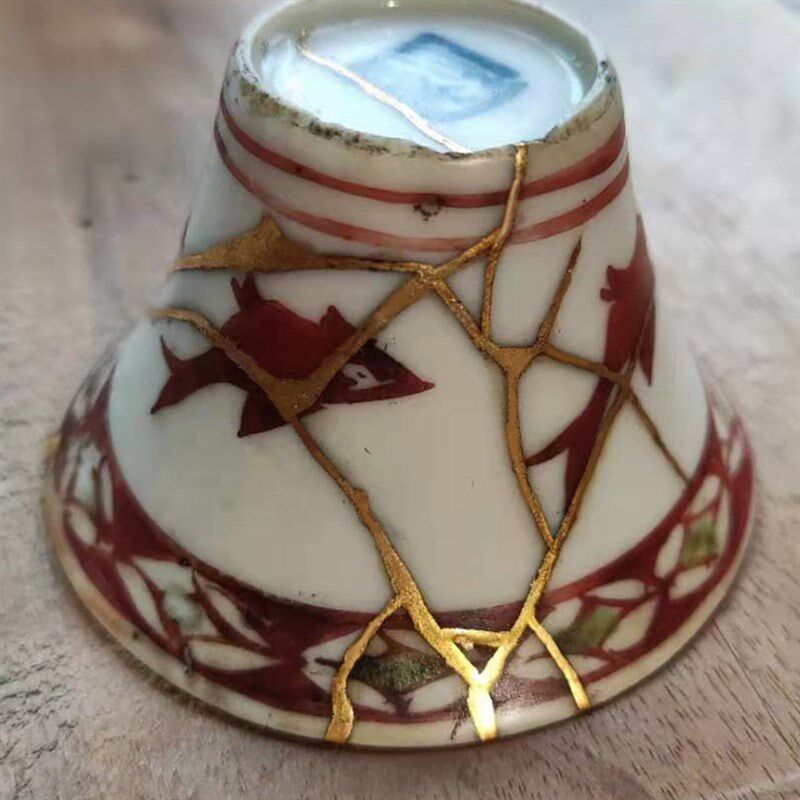 金缮锔补无痕修复建盏陶瓷紫砂壶文玩玉器古董茶具杯缺口冲线大漆