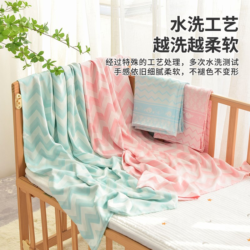 婴儿盖毯冰丝毯竹纤维幼儿园新生宝宝儿童空调毛巾被夏凉薄小被子