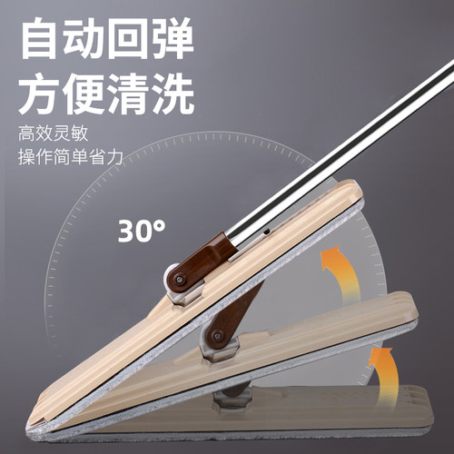 美丽雅懒人免手洗干湿两用平板拖把布家用地板吸尘毛发地拖一拖净