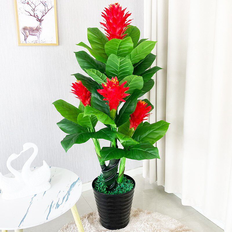 仿真绿植假盆栽摆件植物客厅仿真高档化花鸿运当头红掌艺室内落地
