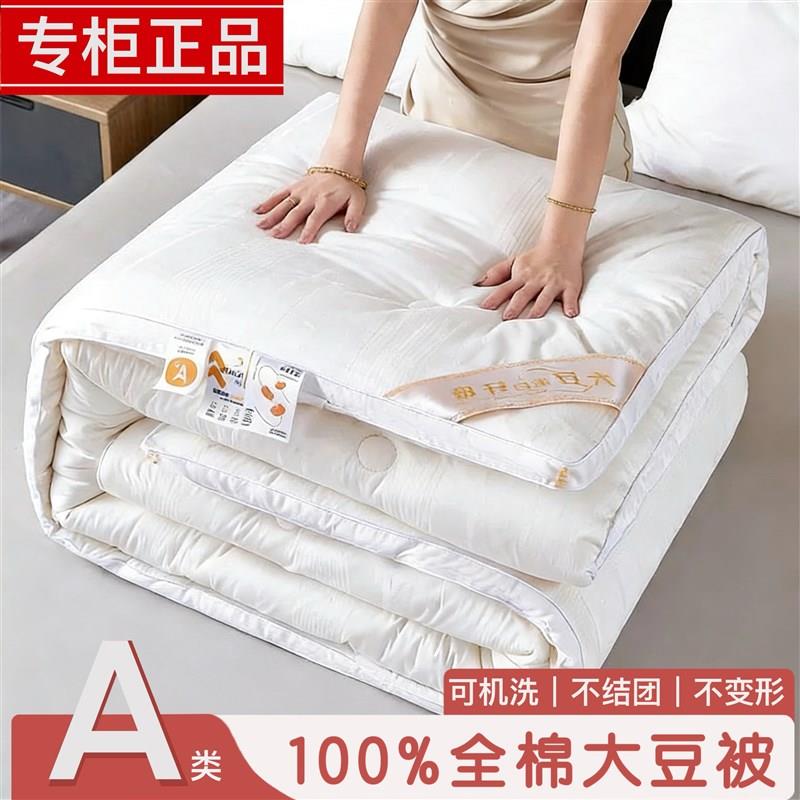 水晶家纺A类大豆纤维被冬季加厚保暖冬被春秋被单双人四季通用