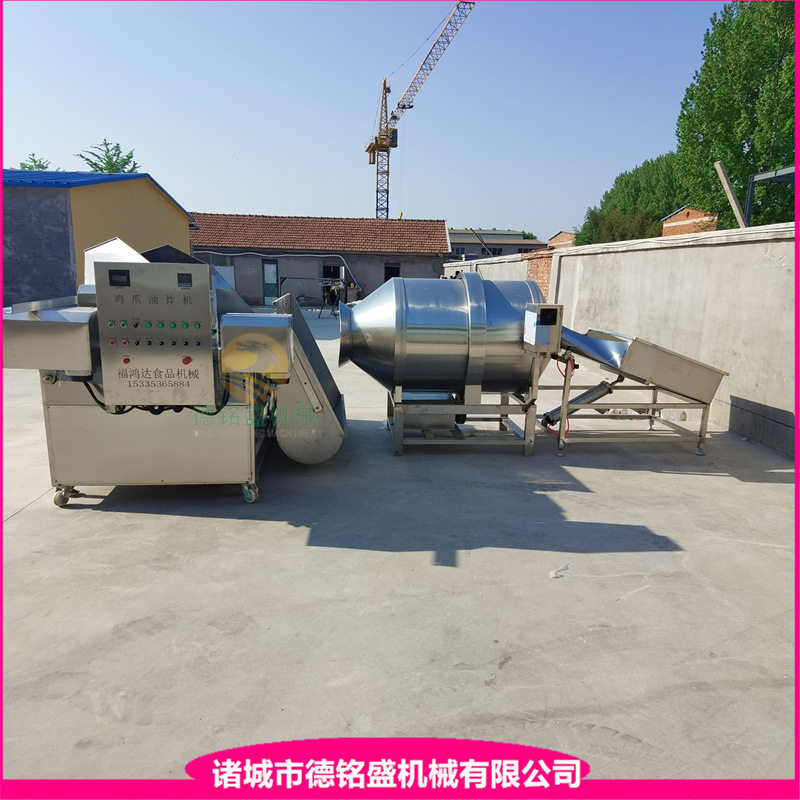 糖醋排骨油炸设备 虎皮凤爪油炸机 炸鸡爪子方形油炸锅
